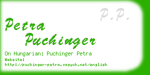 petra puchinger business card